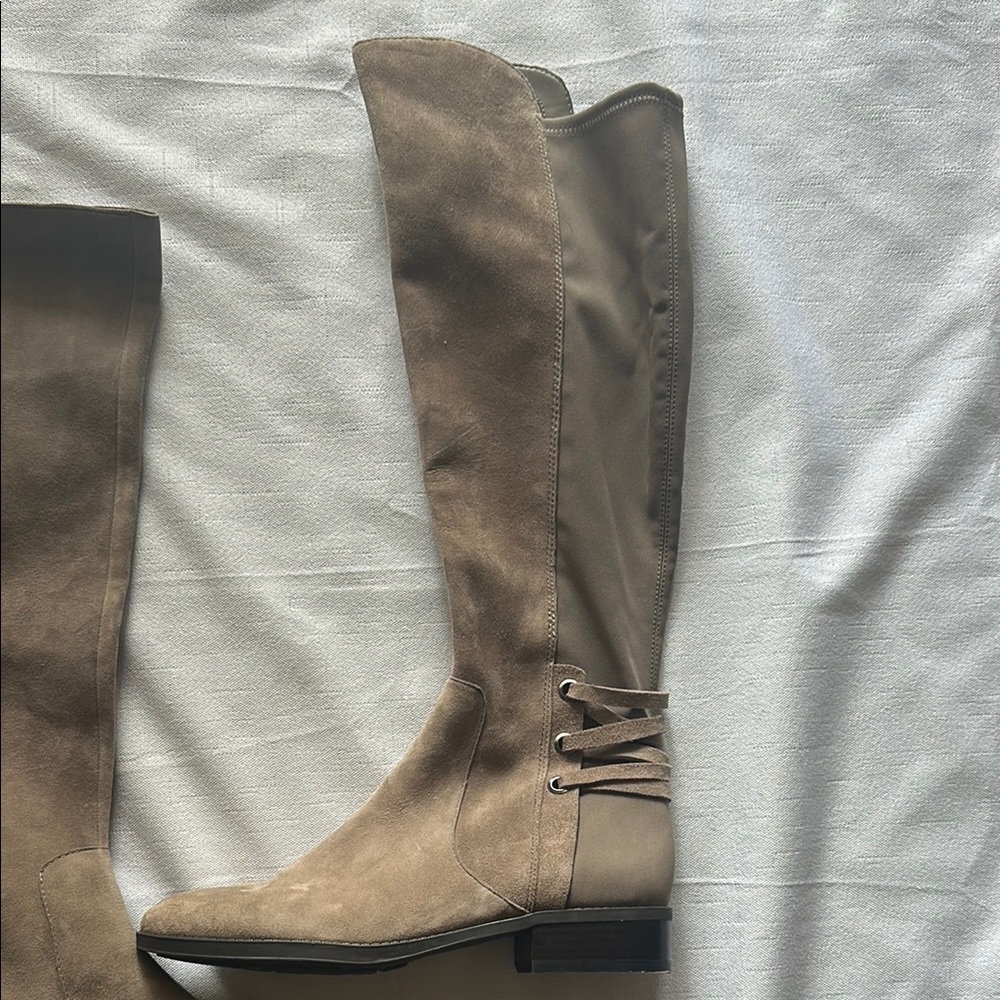 Vince Camuto Tan Over the Knee Boots with Suede Finish - Picture 3 of 16